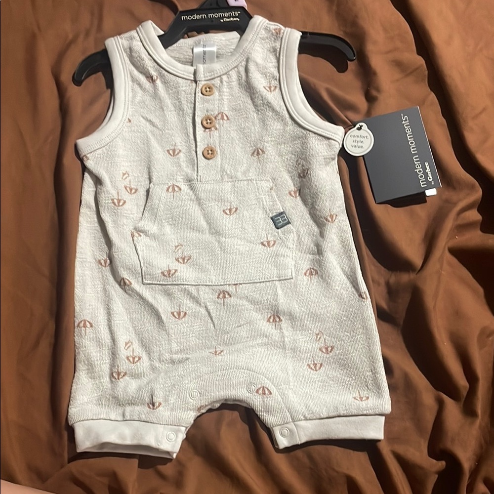 Cream Sleeveless Romper